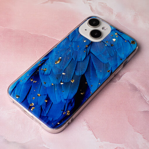 Gold Glam case for iPhone 13 Pro 6,1" blue - Image 5