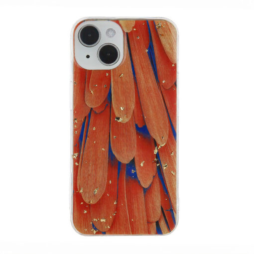 Gold Glam case for iPhone 13 Pro 6,1" orange - Image 3