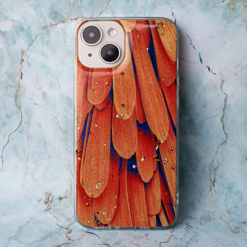 Gold Glam case for iPhone 13 Pro 6,1" orange - Image 6
