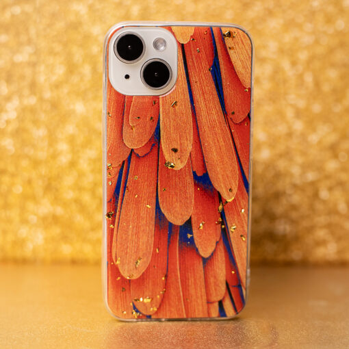 Gold Glam case for iPhone 13 Pro 6,1" orange - Image 8