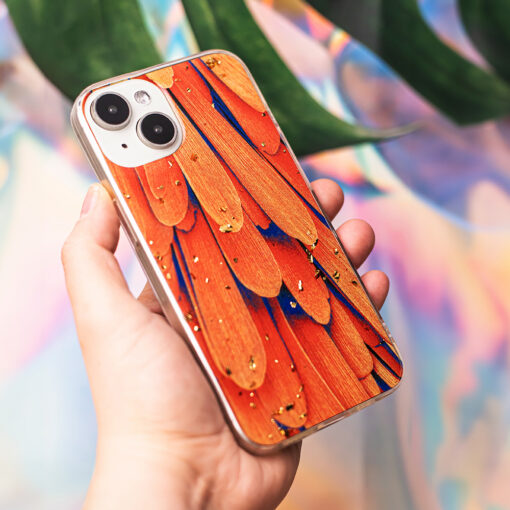 Gold Glam case for iPhone 13 Pro 6,1" orange - Image 11