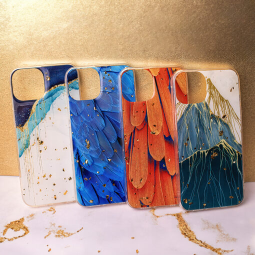 Gold Glam case for Samsung Galaxy A26 5G feathers - Image 9