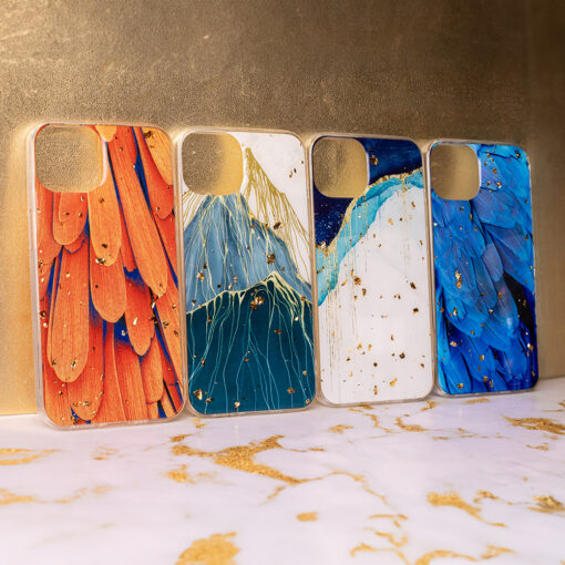 Gold Glam case for Samsung Galaxy A26 5G feathers - Image 11