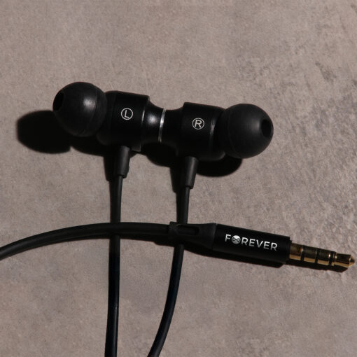 Forever wired earphones EP-01 jack 3,5mm black - Image 3