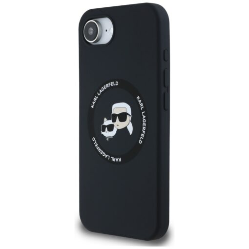 Karl Lagerfeld HC MagSafe Silicone Double Heads case for iPhone 16e Black - Image 2