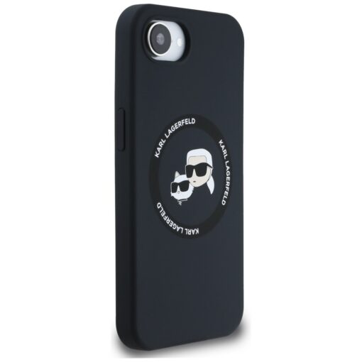 Karl Lagerfeld HC MagSafe Silicone Double Heads case for iPhone 16e Black - Image 4