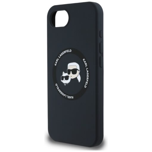 Karl Lagerfeld HC MagSafe Silicone Double Heads case for iPhone 16e Black - Image 6
