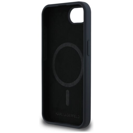 Karl Lagerfeld HC MagSafe Silicone Double Heads case for iPhone 16e Black - Image 7