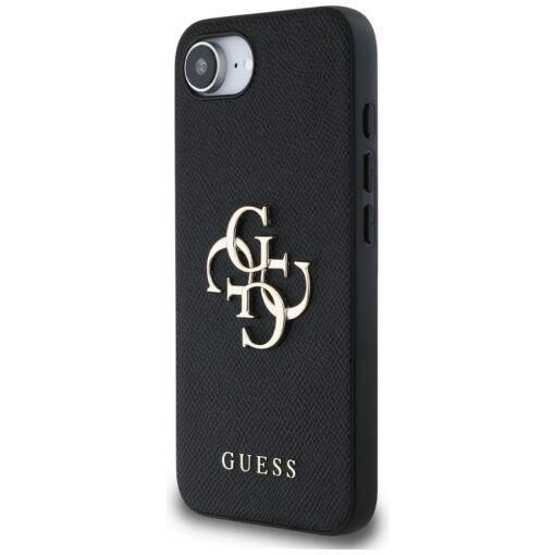 Guess HC PU Grained Big 4G and Classic Logo case for iPhone 16e Black - Image 2