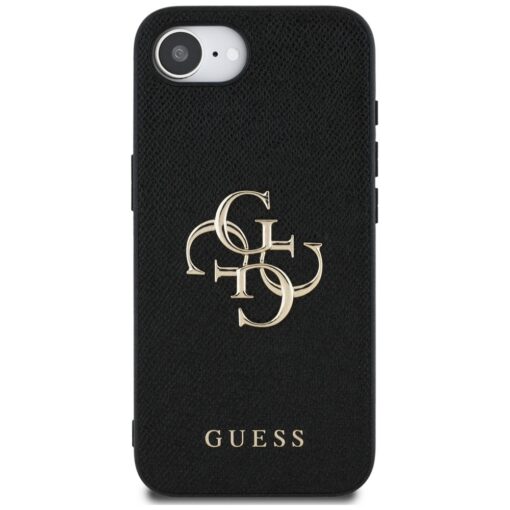 Guess HC PU Grained Big 4G and Classic Logo case for iPhone 16e Black - Image 3