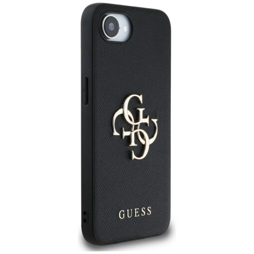 Guess HC PU Grained Big 4G and Classic Logo case for iPhone 16e Black - Image 4