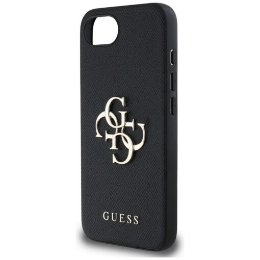Guess HC PU Grained Big 4G and Classic Logo case for iPhone 16e Black - Image 6