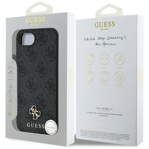 Guess HC MagSafe PU 4G Small 4G and Classic case for iPhone 16e Black - Image 8