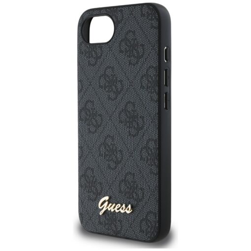 Guess HC MagSafe 4G PU Script Logo Case for iPhone 16e Black - Image 6