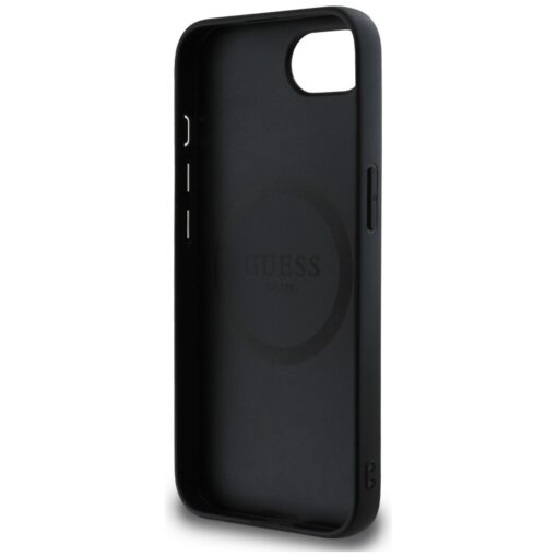 Guess HC MagSafe 4G PU Script Logo Case for iPhone 16e Black - Image 7