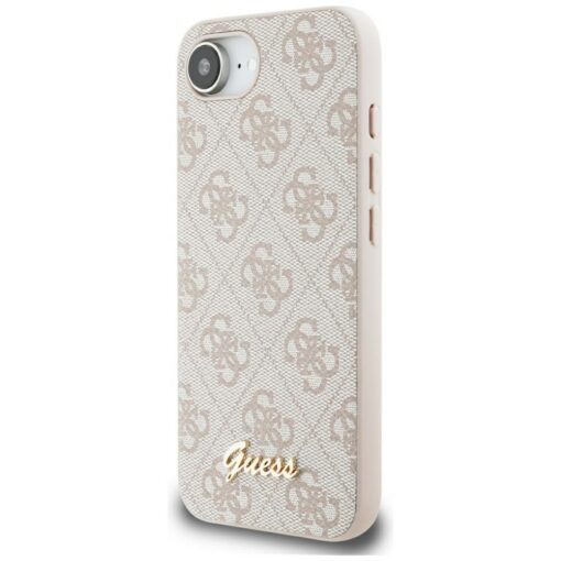 Guess HC MagSafe 4G PU Script Logo Case for iPhone 16e Pink