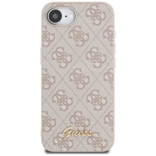 Guess HC MagSafe 4G PU Script Logo Case for iPhone 16e Pink - Image 2