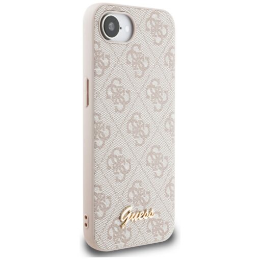 Guess HC MagSafe 4G PU Script Logo Case for iPhone 16e Pink - Image 3