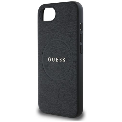Guess HC MagSafe PU Grained Gold Ring case for iPhone 16e Black - Image 6
