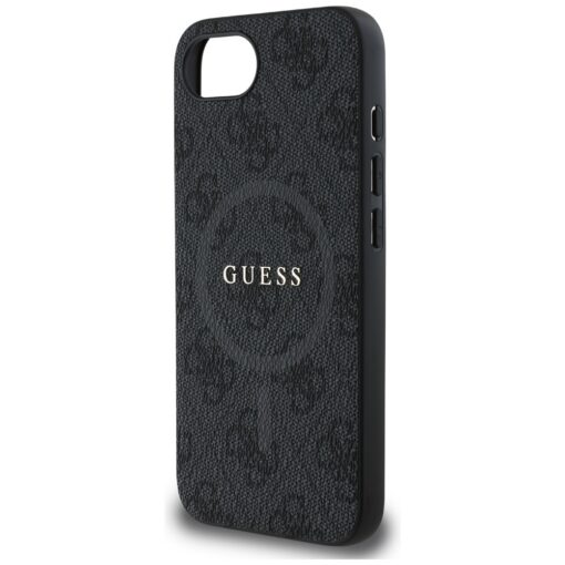 Guess HC MagSafe PU 4G Ring Classic Logo case for iPhone 16e Black - Image 6
