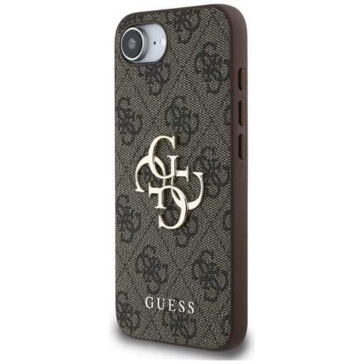 Guess HC 4G PU Big Logo Case for iPhone 16e Brown - Image 2