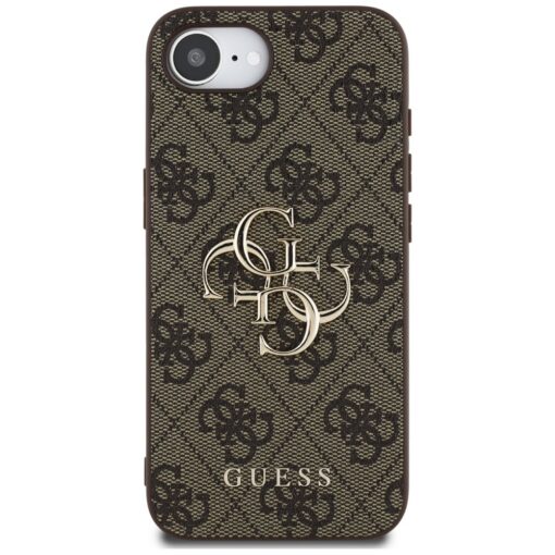 Guess HC 4G PU Big Logo Case for iPhone 16e Brown - Image 3
