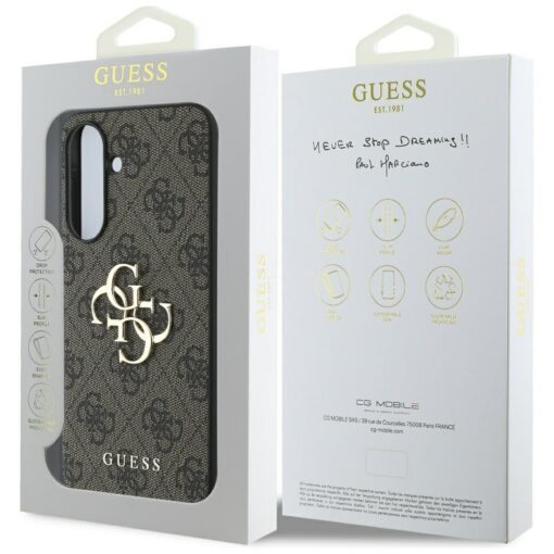 Guess HC 4G PU Big Logo Case for Samsung Galaxy A36 Brown - Image 7