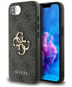 Guess HC 4G PU Big Logo Case for iPhone 16e Black