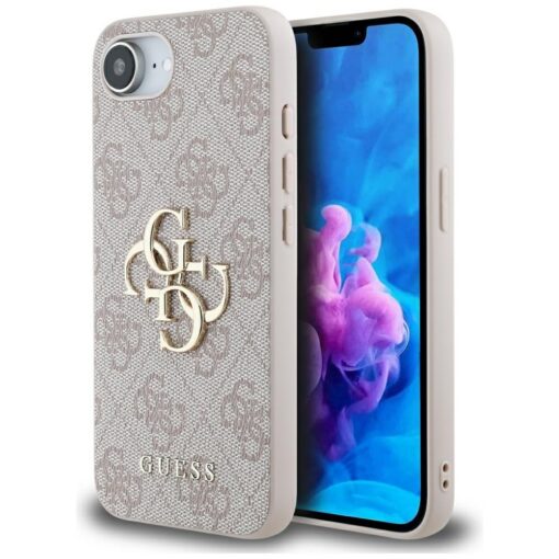 Guess HC 4G PU Big Logo Case for iPhone 16e Pink