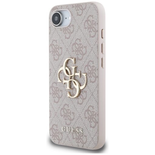 Guess HC 4G PU Big Logo Case for iPhone 16e Pink - Image 2