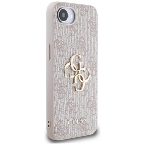 Guess HC 4G PU Big Logo Case for iPhone 16e Pink - Image 4