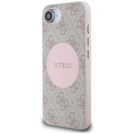 Guess HC MagSafe PU 4G Circle with Classic Logo case for iPhone 16e Pink - Image 2