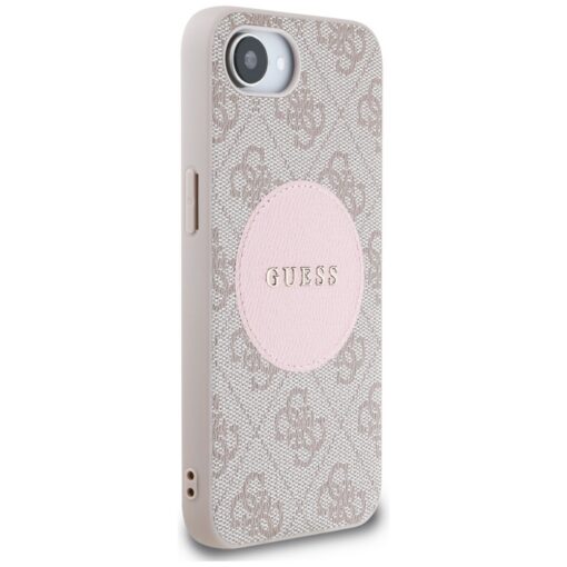 Guess HC MagSafe PU 4G Circle with Classic Logo case for iPhone 16e Pink - Image 4