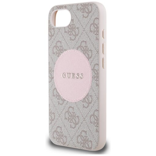 Guess HC MagSafe PU 4G Circle with Classic Logo case for iPhone 16e Pink - Image 6