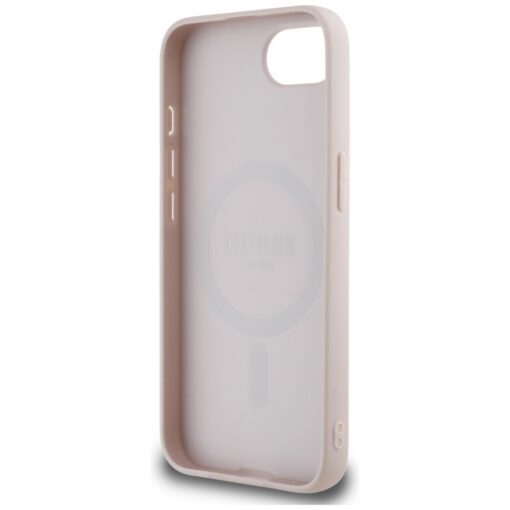 Guess HC MagSafe PU 4G Circle with Classic Logo case for iPhone 16e Pink - Image 7