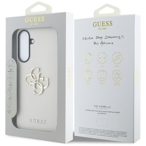 Guess HC PU Grained Big 4G and Classic Logo case for Samsung Galaxy A56 Beige - Image 7