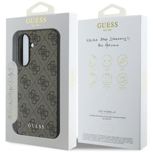 Guess HC PU 4G Charm case for Samsung Galaxy A56 Brown - Image 7