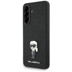 Karl Lagerfeld HC Ikonik Fixed Glitter Ikonik Logo Metal Pin case for Samsung Galaxy A56 Black
