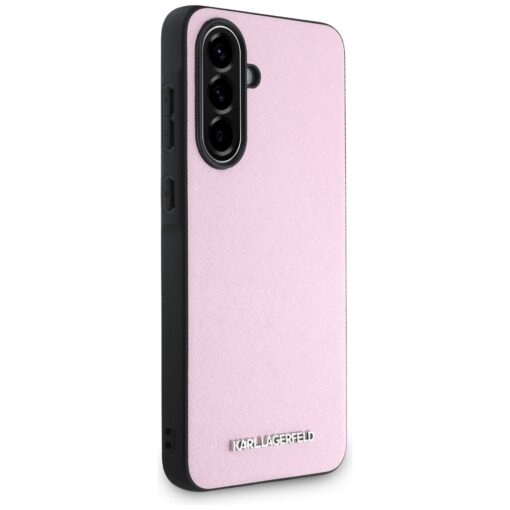 Karl Lagerfeld HC Saffiano Metal Logo Case for Samsung Galaxy A56 Pink - Image 3