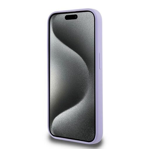 Karl Lagerfeld HC MagSafe Silicone KC Body Ring case for iPhone 15 Pro Purple - Image 5