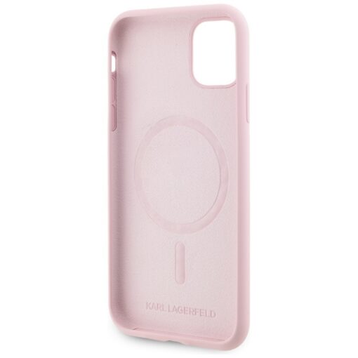Karl Lagerfeld HC MagSafe Silicone KC Body Ring case for iPhone 11 Pink - Image 7