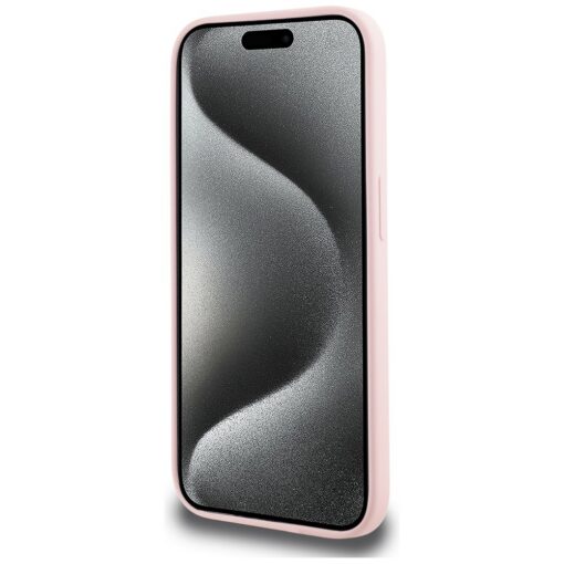 Karl Lagerfeld HC MagSafe Silicone KC Body Ring case for iPhone 14 Pro Max Pink - Image 5