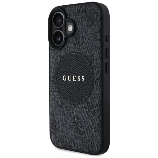 Guess HC MagSafe PU 4G Circle with Classic Logo case for iPhone 16 Black - Image 2