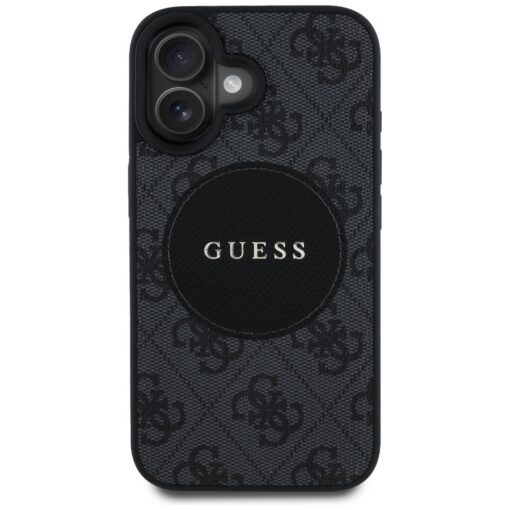 Guess HC MagSafe PU 4G Circle with Classic Logo case for iPhone 16 Black - Image 3