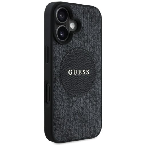 Guess HC MagSafe PU 4G Circle with Classic Logo case for iPhone 16 Black - Image 4