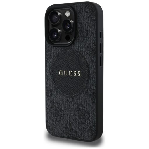 Guess HC MagSafe PU 4G Circle with Classic Logo case for iPhone 16 Pro Black - Image 2