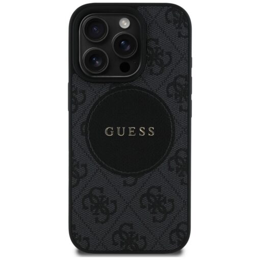 Guess HC MagSafe PU 4G Circle with Classic Logo case for iPhone 16 Pro Black - Image 3