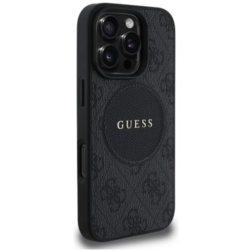 Guess HC MagSafe PU 4G Circle with Classic Logo case for iPhone 16 Pro Black - Image 4
