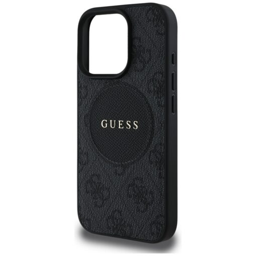 Guess HC MagSafe PU 4G Circle with Classic Logo case for iPhone 16 Pro Black - Image 6