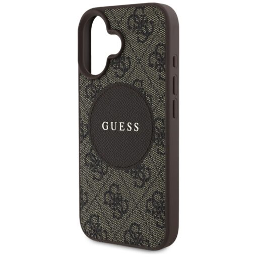 Guess HC MagSafe PU 4G Circle with Classic Logo case for iPhone 16 Brown - Image 6